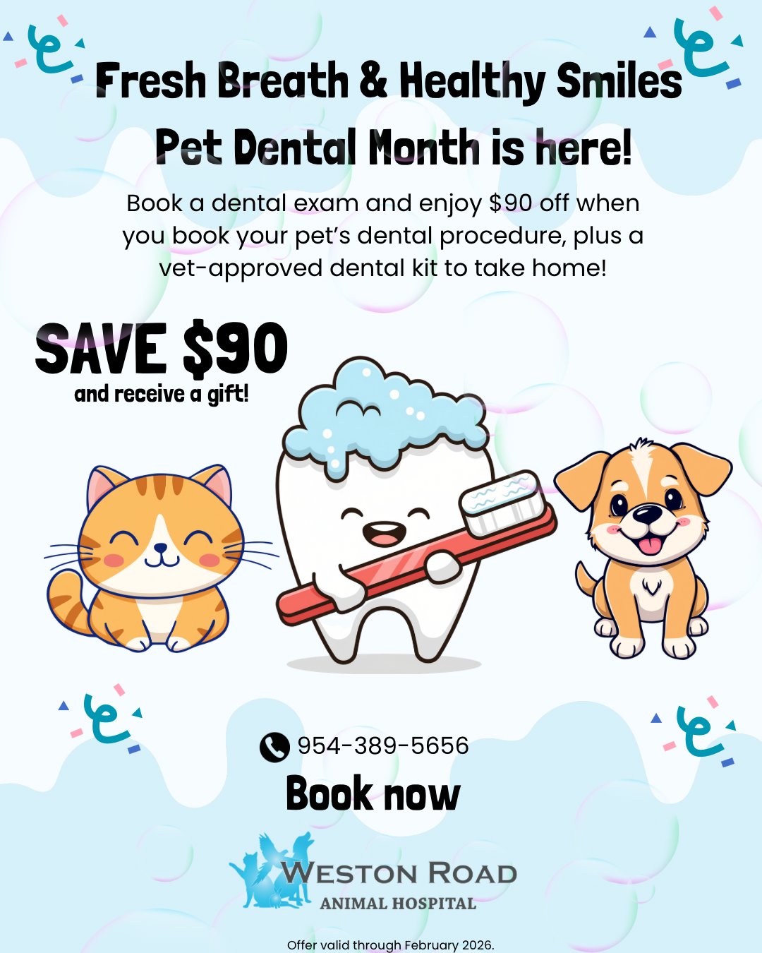 Dental Month Special - $90 credit plus dental care kit